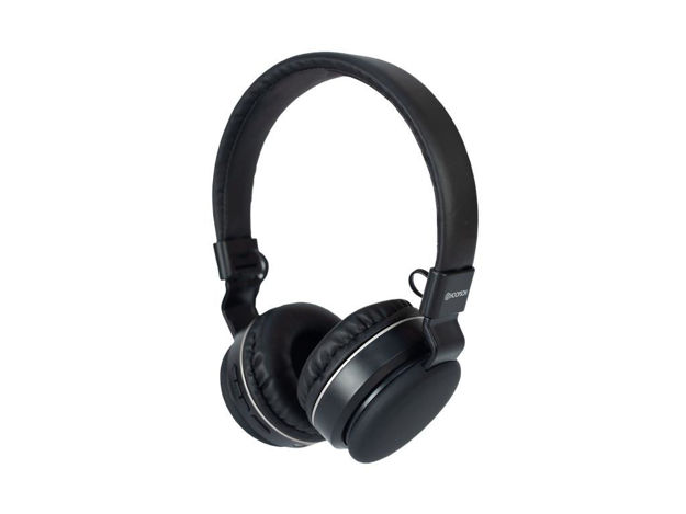 imagem de Headphone Hoopson Bluetooth V5.0 Preto com Prata Auxiliar/Cartao Tf/Fm - F-048s