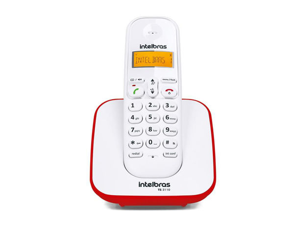 imagem de Telefone Intelbras sem Fio Ts3110 Branco/Vermelho - 4123101