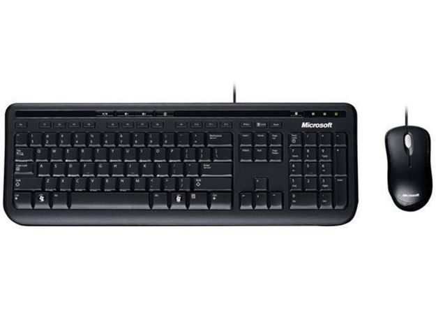 imagem de Kit Teclado e Mouse Microsoft Wired Multimidia 600 Preto Usb - Apb-00005