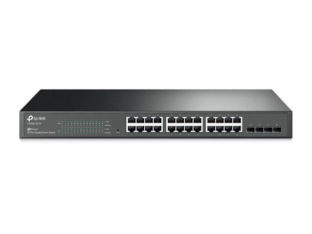 imagem de Switch Smart Tp-Link 24 Portas T1600g-28ts 10/100/1000 Gigabit + 4 Slots Sfp Gerenciavel - Tpn0137