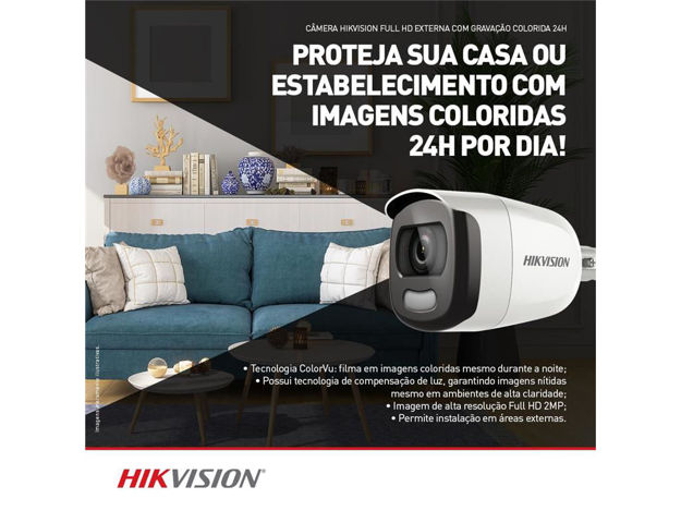 imagem de Camera Analogica Hikvision Ds-2ce10df0t-Pf(2.8mm) 300513194 Colorvu (Antiga Ds-2ce10dft-Fc)