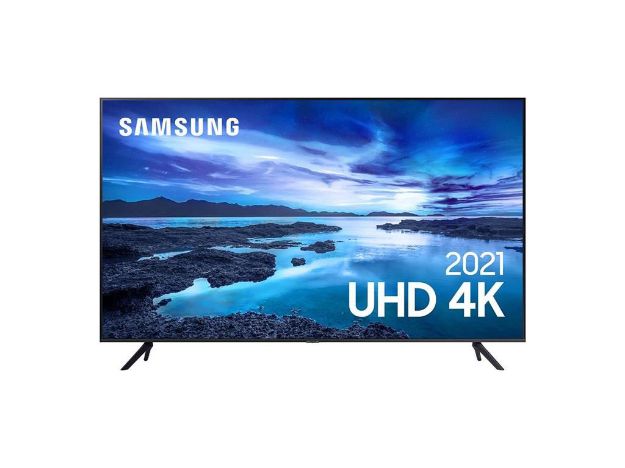 imagem de Tv Samsung 75" Led Smart Crystal Uhd 4k 3x Hdmi Usb Wifi Hdr 10+ - Un75au7700gxzd