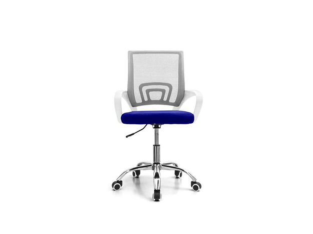 imagem de Cadeira de Escritorio Pctop Home Office Fit Cinza com Azul - 1001