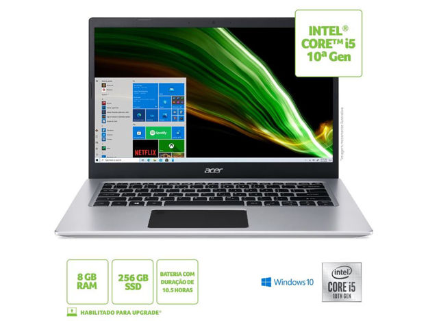 imagem de Notebook Acer A514-53-59qj I5-1035g1 8gb 256gb Ssd 14" Win10 Home - Nx.A4lal.003