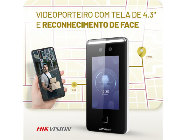 imagem de Controle de Acesso Facial c/ Video Porteiro Hikvision Ds-K1t341amf 3.000 Faces
