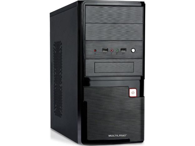 imagem de Gabinete Multilaser 2 Baias com Fonte 200w Preto Escovado - Ga145