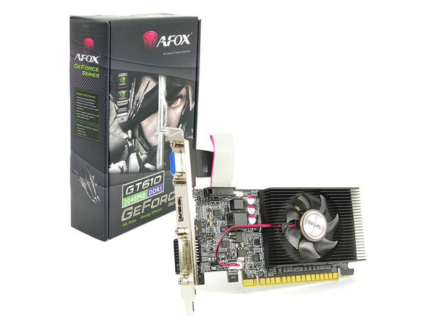 imagem de Placa de Video Afox Geforce Gt610 2gb Ddr3 64 Bits Lp - Hdmi - Dvi - Vga - Af610-2048d3l7-V5