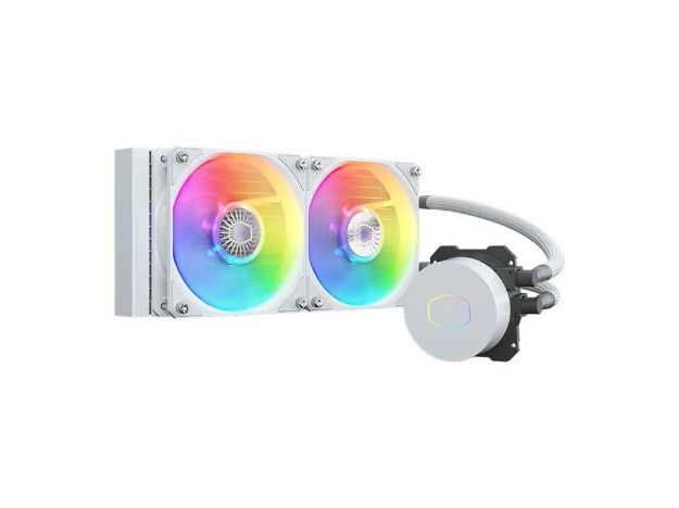 imagem de Water Cooler P/ Processador Cooler Master Masterliquid Ml240l V2 Argb White Edition, Radiador 240mm - Mlw-D24m-A18pw-Rw