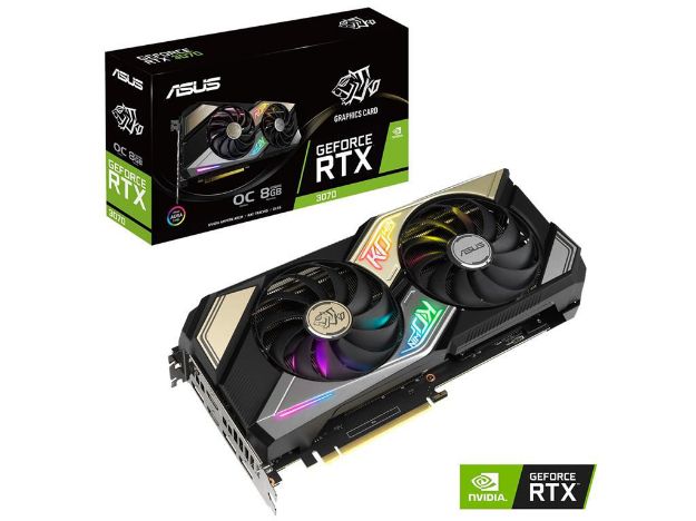 imagem de Placa de Video Asus Geforce Rtx 3070 8gb Gddr6 256 Bits Lhr - Ko-Rtx3070-O8g-V2-Gaming