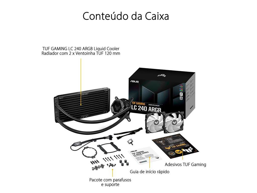 Water Cooler Asus Lc 240 Argb 240mm Amd/Intel Tuf Gaming Lc 240 Argb All Nations