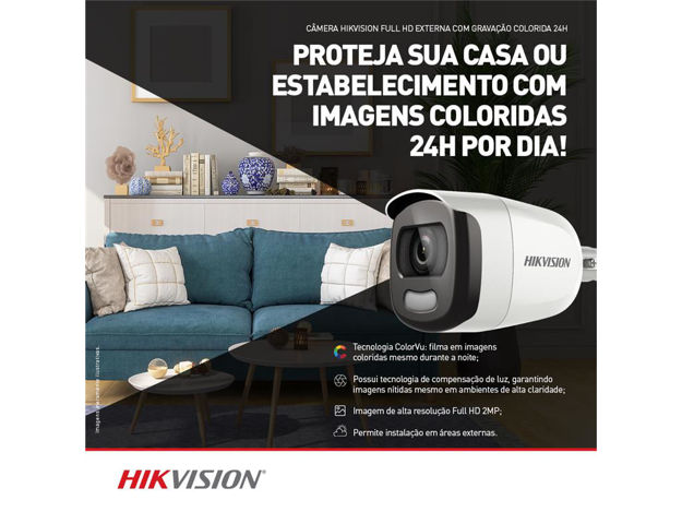 imagem de Camera Analogica Hikvision Ds-2ce10dft-Fc(3.6mm) 300512470 Colorvu