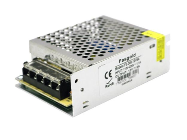 imagem de Fonte 12v/5a - Gradeada / Bivolt Automatica (Psi / Smart Chip) Fs-308 Fasgold