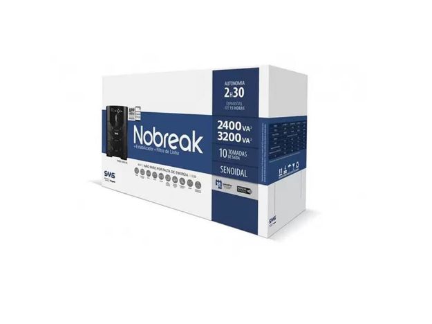 imagem de Nobreak Sms Senoidal Power Sinus II 3200va Bivolt/115v 6/4 Tomadas - 27872