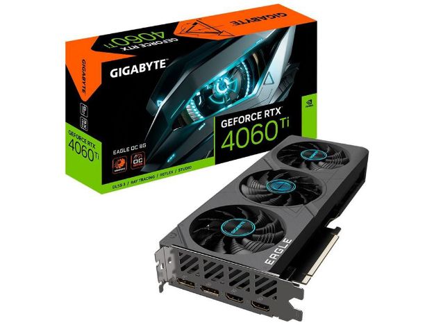 imagem de Placa de Video Gigabyte Geforce Rtx 4060 Ti Eagle Oc 8gb Gddr6 - Gv-N406teagle Oc-8gd