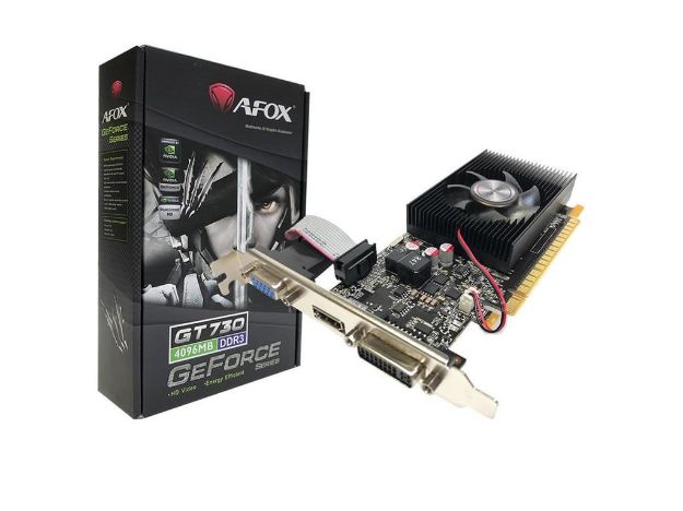 imagem de Placa de Video Afox Geforce Gt730 4gb Ddr3 128 Bits - Hdmi - Dvi - Vga - Af730-4096d3l5