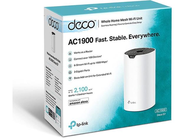 imagem de Roteador Tp-Link Deco S7 (1-Pack) Ac1900 Wi-Fi Mesh Dual-Band - Tpn0321