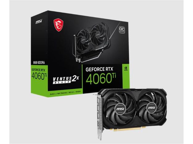 imagem de Placa de Video Msi Geforce Rtx 4060 Ti Ventus 2x Preto 8g Oc Gddr6 128 Bits - 912-V515-024