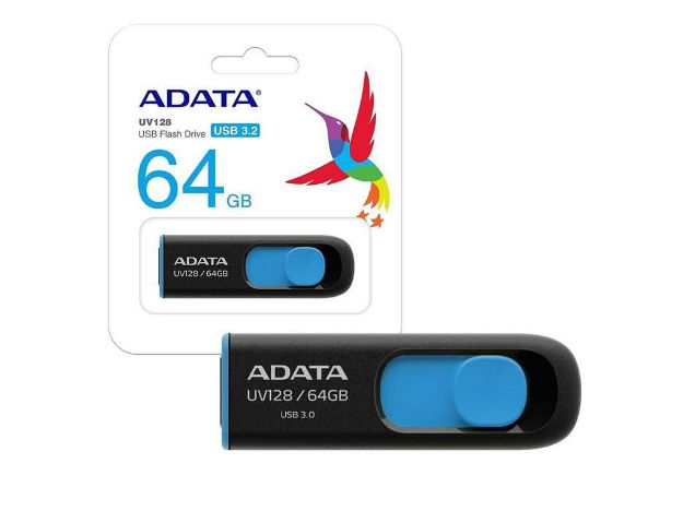imagem de Pen Drive Adata 64gb Uv128 Usb 3.2 - Auv128-64g-Rbe