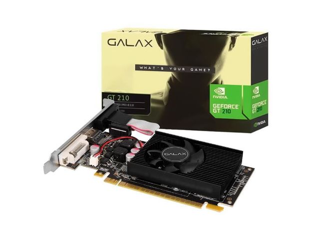 imagem de Placa de Video Galax Geforce Gt 210 1gb Ddr3 64 Bits - 21ggf4hi00np