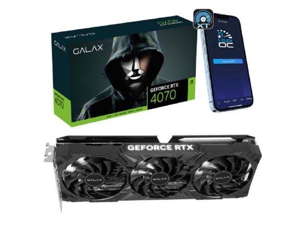 imagem de Placa de Video Galax Geforce Rtx 4070 1-Click Oc 3x 12gb Gddr6x 192 Bits - 47nom7md7qoc