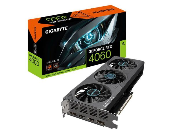 imagem de Placa de Video Gigabyte Geforce Rtx 4060 Eagle Oc 8gb Gddr6 128 Bits - Gv-N4060eagle Oc-8gd
