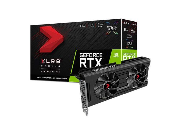 imagem de Placa de Video Geforceeforce Rtx 3050 Xlr8 Gaming Revel 8gb Gddr6 128 Bits Epic-X Rgb - Vcg30508dfxppb1