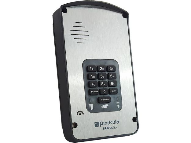 imagem de Painel Externo de Interfone Pinaculo Bravo Slim - Ate 50 Residencias - 1085
