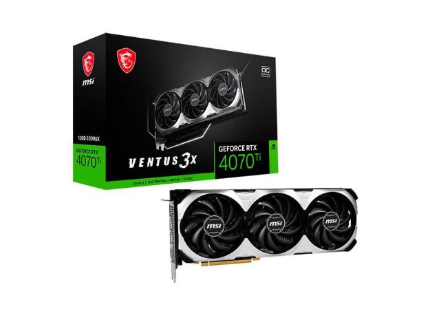 imagem de Placa de Video Msi Geforce Rtx 4070 Ti Ventus 3x e 12g Oc 12gb Gddr6x 192 Bits - 912-V513-295
