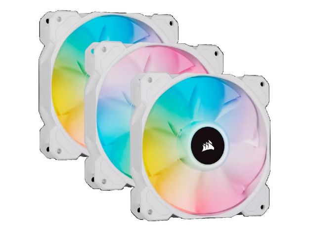 imagem de Kit Cooler P/ Gabinete Corsair Icue Sp120 120mm Rgb Branco - Co-9050137-Ww
