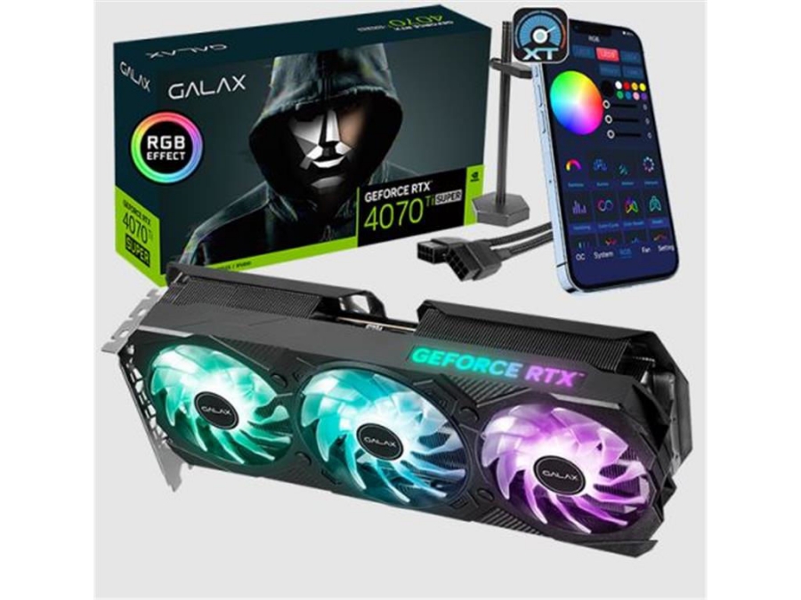imagem de Placa de Video Galax Geforce Rtx 4070 Ti Super Ex Gamer 1-Click Oc 16gb Gddr6x 256 Bits - 47uzm6md9bup