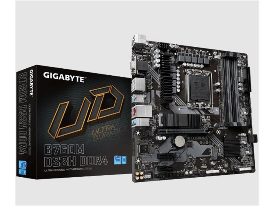 imagem de Placa Mae Gigabyte Intel Lga1700 Ddr4 Micro Atx - B760m Ds3h Ddr4 1.0