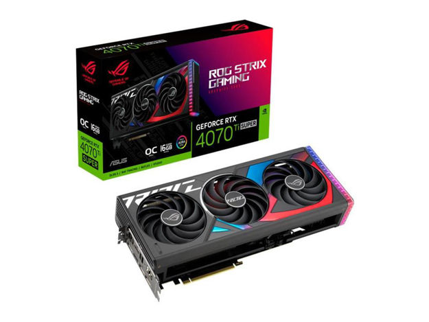 imagem de Placa de Video Asus Geforce Rtx 4070 Ti Super Rog Strix Oc 16gb Gddr6x 256 Bits -Rog-Strix-Rtx4070tis-O16g-Gaming