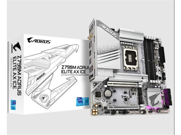 imagem de Placa Mae Gigabyte Intel Lga (1700) Ddr5 Micro Atx - Z790m A Elite Ax Ice 1.0