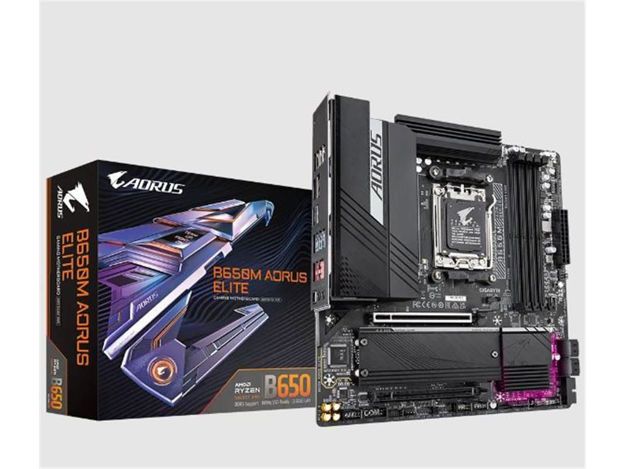 imagem de Placa Mae Gigabyte Amd (Am5) Ddr5 Micro Atx - B650m Aorus Elite 1.0