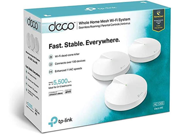 imagem de Roteador Tp-Link Deco M5 (3-Pack) Wireless Dual Band Gigabit Ac1300 Mesh - Tpl0557