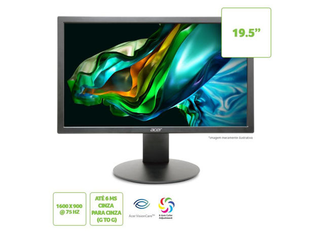 imagem de Monitor Acer 19.5" Led/Va Hd 75hz Hdmi E200q Bi - Um.Ie0aa.005