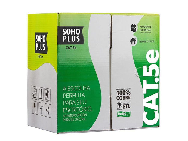 imagem de Cabo Sohoplus U/Utp Cat5e Preto 305m - 23200100