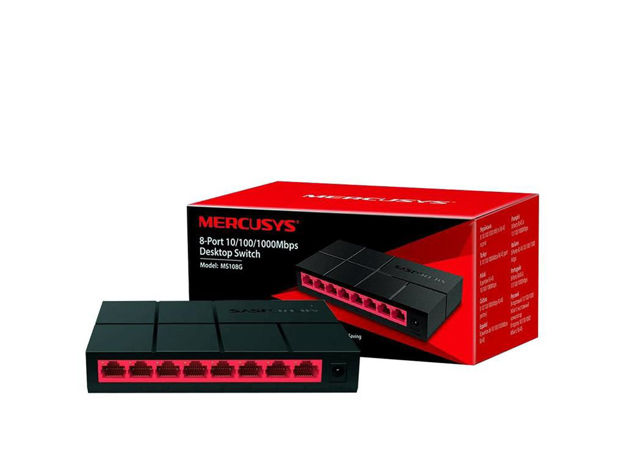 imagem de Switch de Mesa Mercusys Ms108g 8 Portas Gigabit 10/100/1000mbps - Mcs0023