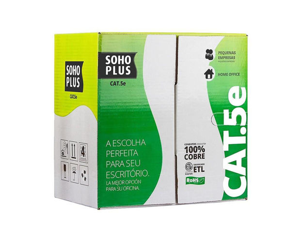 imagem de Cabo Sohoplus U/Utp Cat5e Azul Claro 305m - 23200099