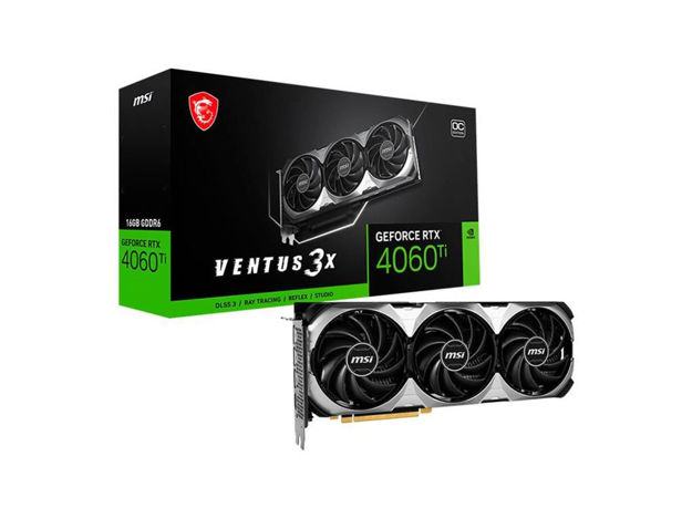 imagem de Placa de Video Msi Geforce Rtx 4060 Ti Ventus 3x Oc 16gb Gddr6 128 Bits - 912-V517-093