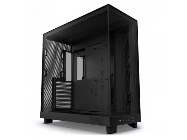 imagem de Gabinete Gamer Nzxt H6 Flow Preto Lateral de Vidro Temperado Atx/Micro-Atx/Mini-Itx com 3 Fans Rgb - Cc-H61fb-01