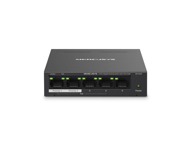 imagem de Switch Mercusys 5-Port Gigabit Desktop Switch With 4-Port Poe+ Ms105gp - Mcs0037