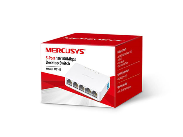 imagem de Switch de Mesa Mercusys de 5 Portas 10/100mbps Ms105(Eu - Mcs0019