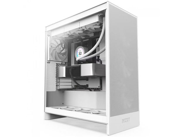 imagem de Gabinete Gamer Nzxt H7 Flow Branco 2024 Lateral de Vidro Temperado E-Atx/Atx/Micro-Atx/Mini Itx - Cm-H72fw-01