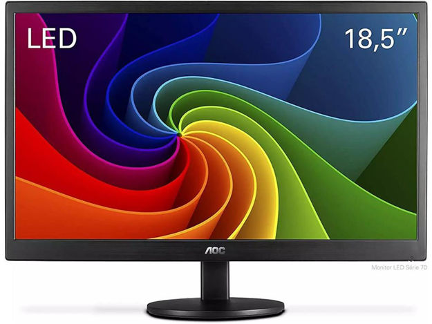 imagem de Monitor Aoc 18,5" Led/Hd 60hz 5ms Hdmi Vga Widescreen - E970swhnl