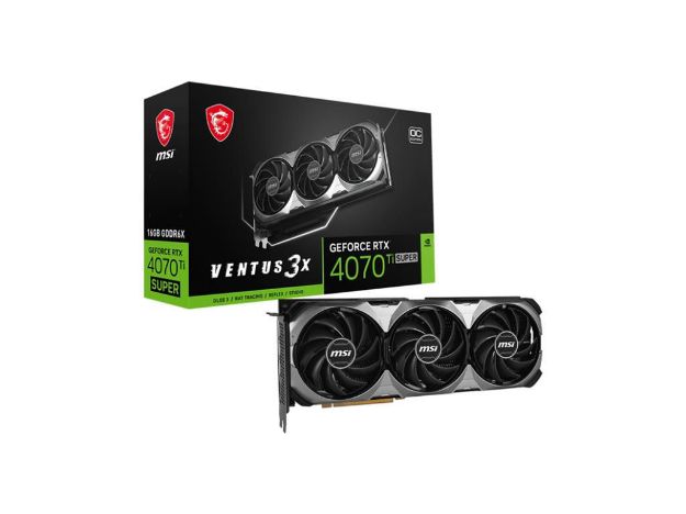 imagem de Placa de Video Msi Geforce Rtx 4070 Ti Super 16gb Ventus 2x Oc Gddr6x 256 Bits - 912-V513-865