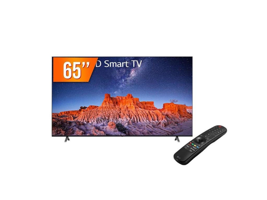 imagem de Tv Lg 65" Smart Uhd 4k Hdr 3x Hdmi 2x Usb Wifi Bluetooth Inteligencia Artificial - 65uq801c0sb.Bwz