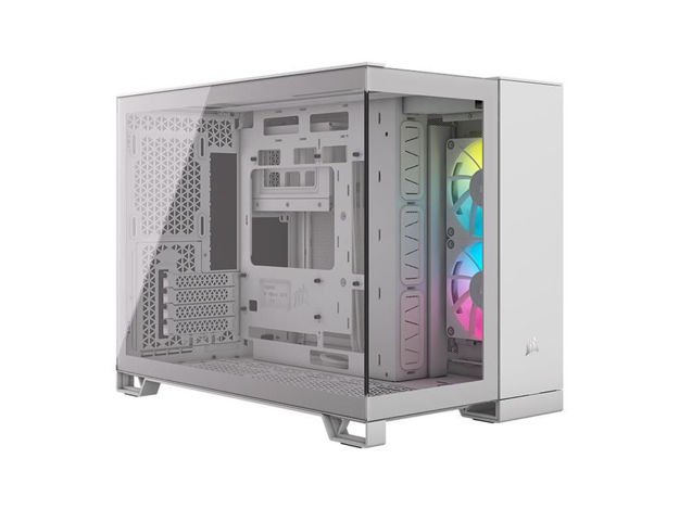 imagem de Gabinete Gamer Corsair 2500x Link White Lateral de Vidro Temperado Mini-Itx/Micro-Atx Branco - Cc-9011268-Ww