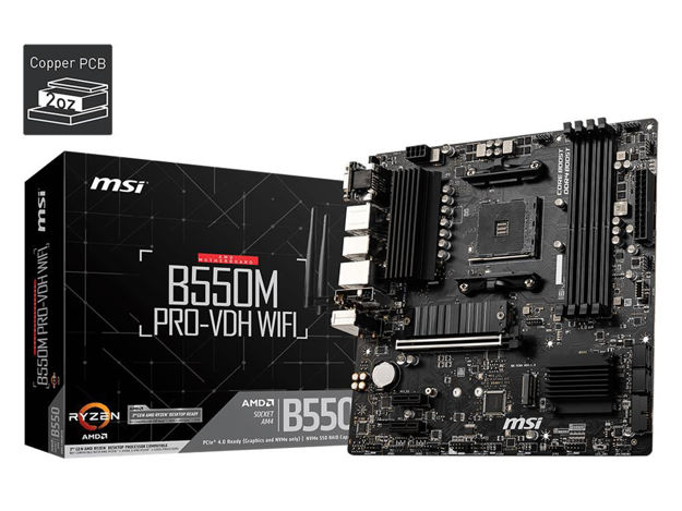 imagem de Placa Mae Msi Amd (Am4) Ddr4 Micro Atx - B550m Pro-Vdh Wifi