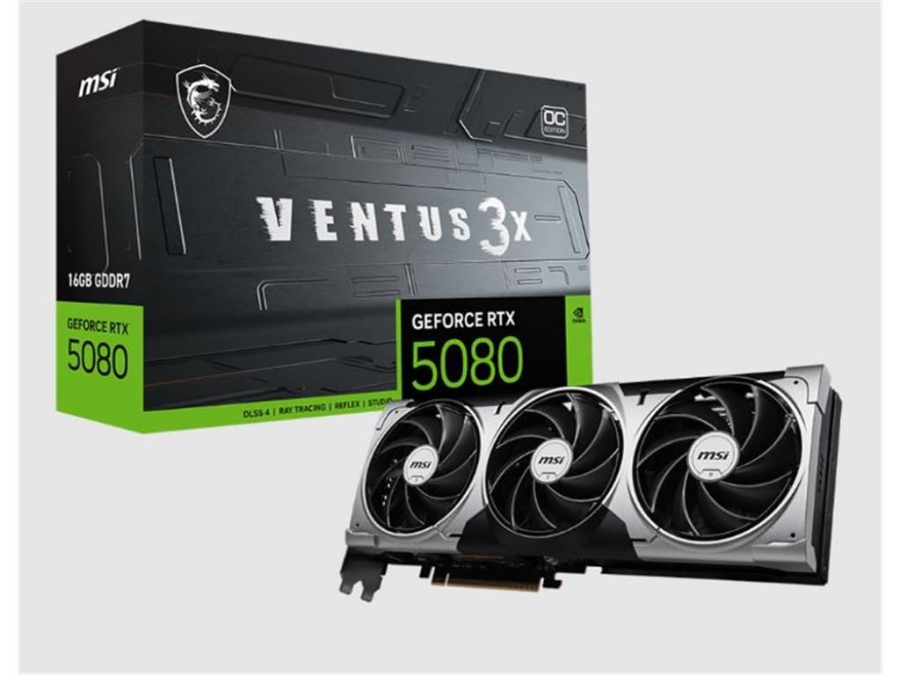 imagem de Placa de Video Msi Geforce Rtx 5080 Ventus 3x Oc 16gb Gddr7 256 Bits - 5080-16v3c